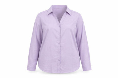 Womens UK Size 16 EWM Purple Basic Button-Up