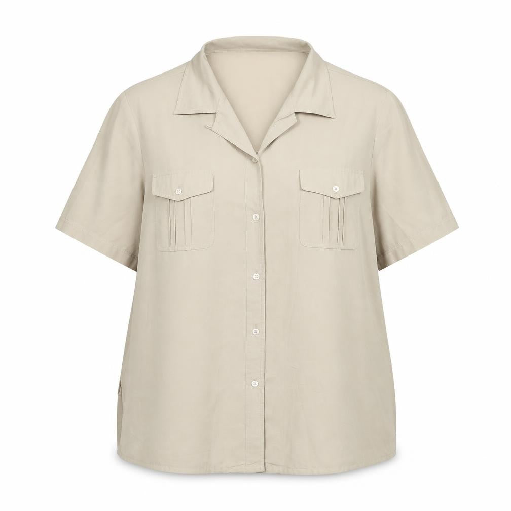 Womens UK Size 18 Berkertex Beige Basic Button-Up