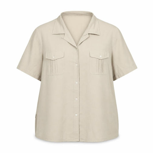 Womens UK Size 18 Berkertex Beige Basic Button-Up