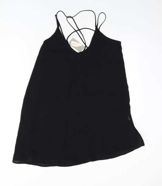 FOREVER 21 Womens Black Polyester A-Line Size XS V-Neck Pullover