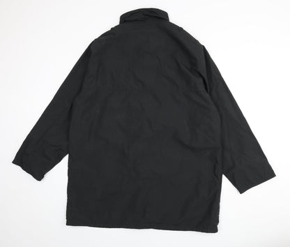 Wood Harris Mens Black Jacket Coat Size L Zip