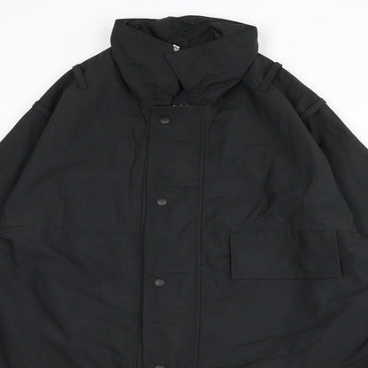 Wood Harris Mens Black Jacket Coat Size L Zip