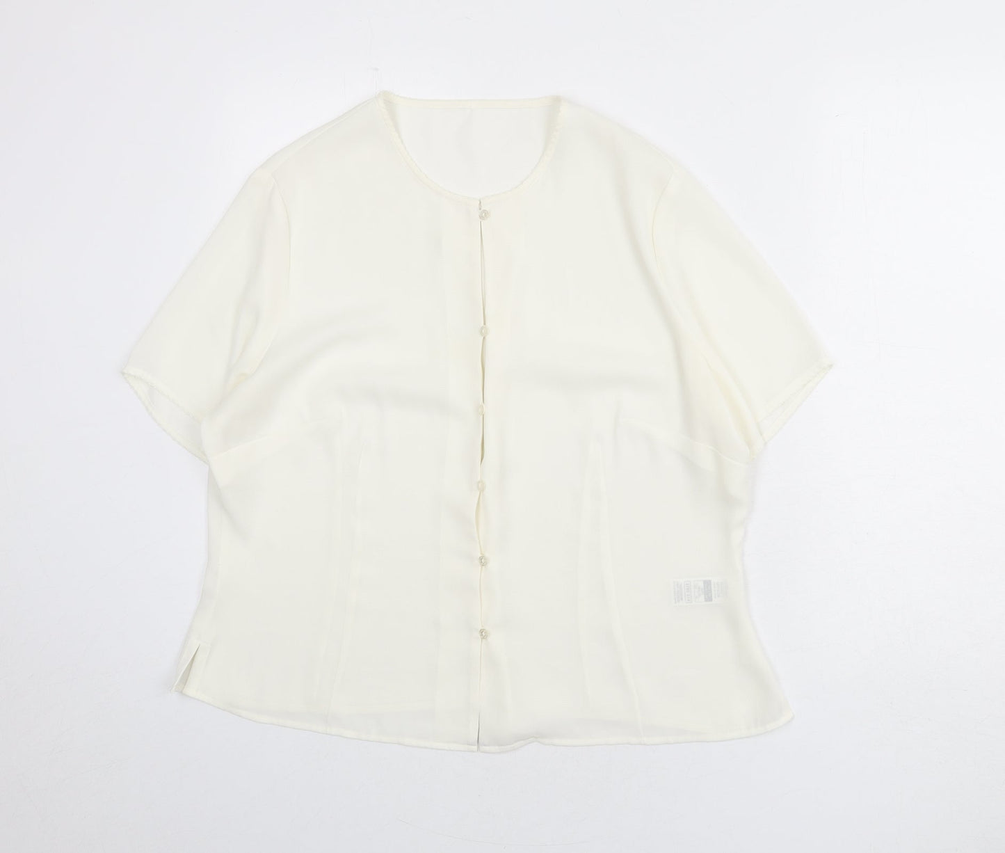 Womens UK Size 20 St Michael Ivory Basic Button-Up