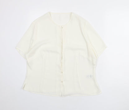 Womens UK Size 20 St Michael Ivory Basic Button-Up