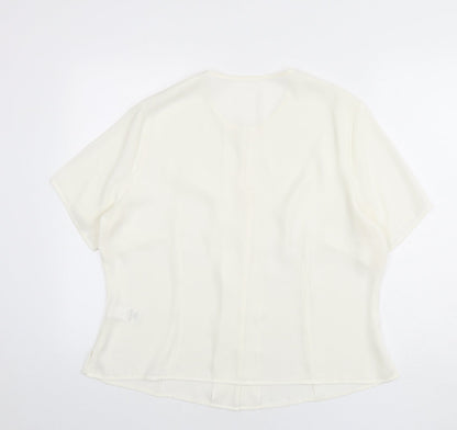 Womens UK Size 20 St Michael Ivory Basic Button-Up