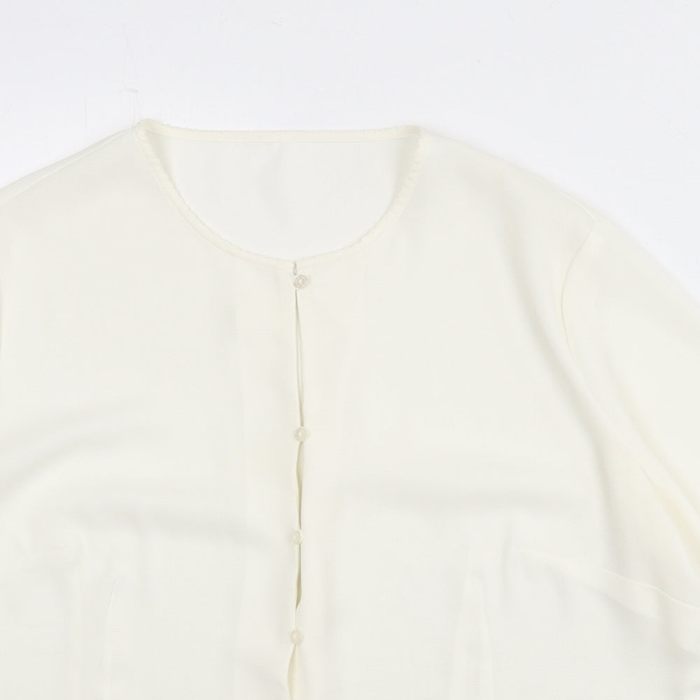 Womens UK Size 20 St Michael Ivory Basic Button-Up