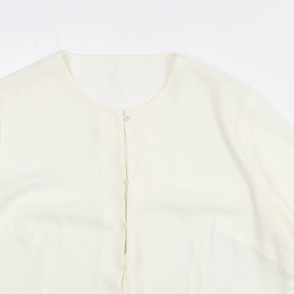 Womens UK Size 20 St Michael Ivory Basic Button-Up