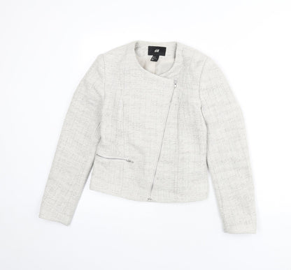 H&M Womens Beige Jacket Size 8 Zip