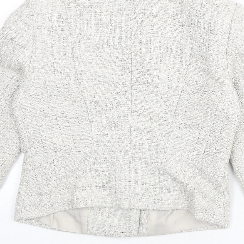 H&M Womens Beige Jacket Size 8 Zip