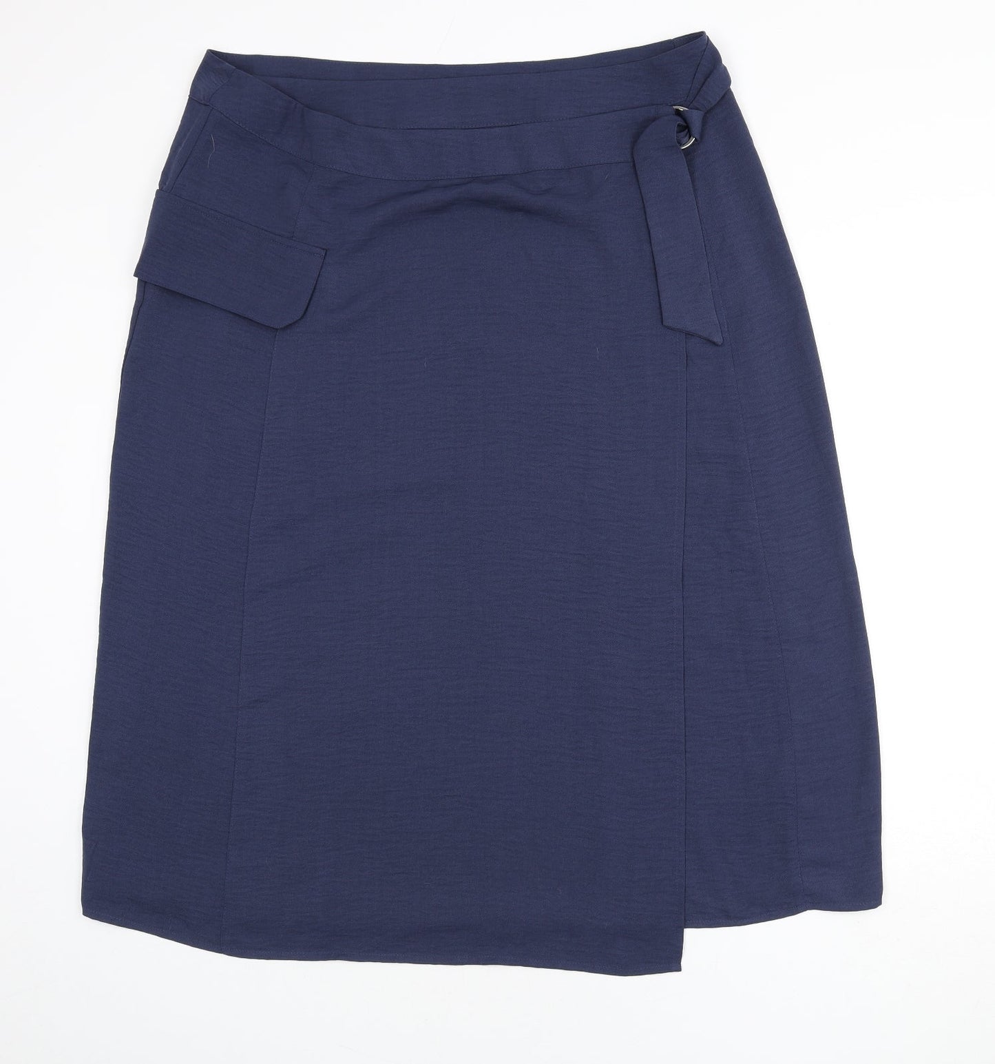 Capsule Womens Blue Polyester Wrap Skirt Size 22 Tie