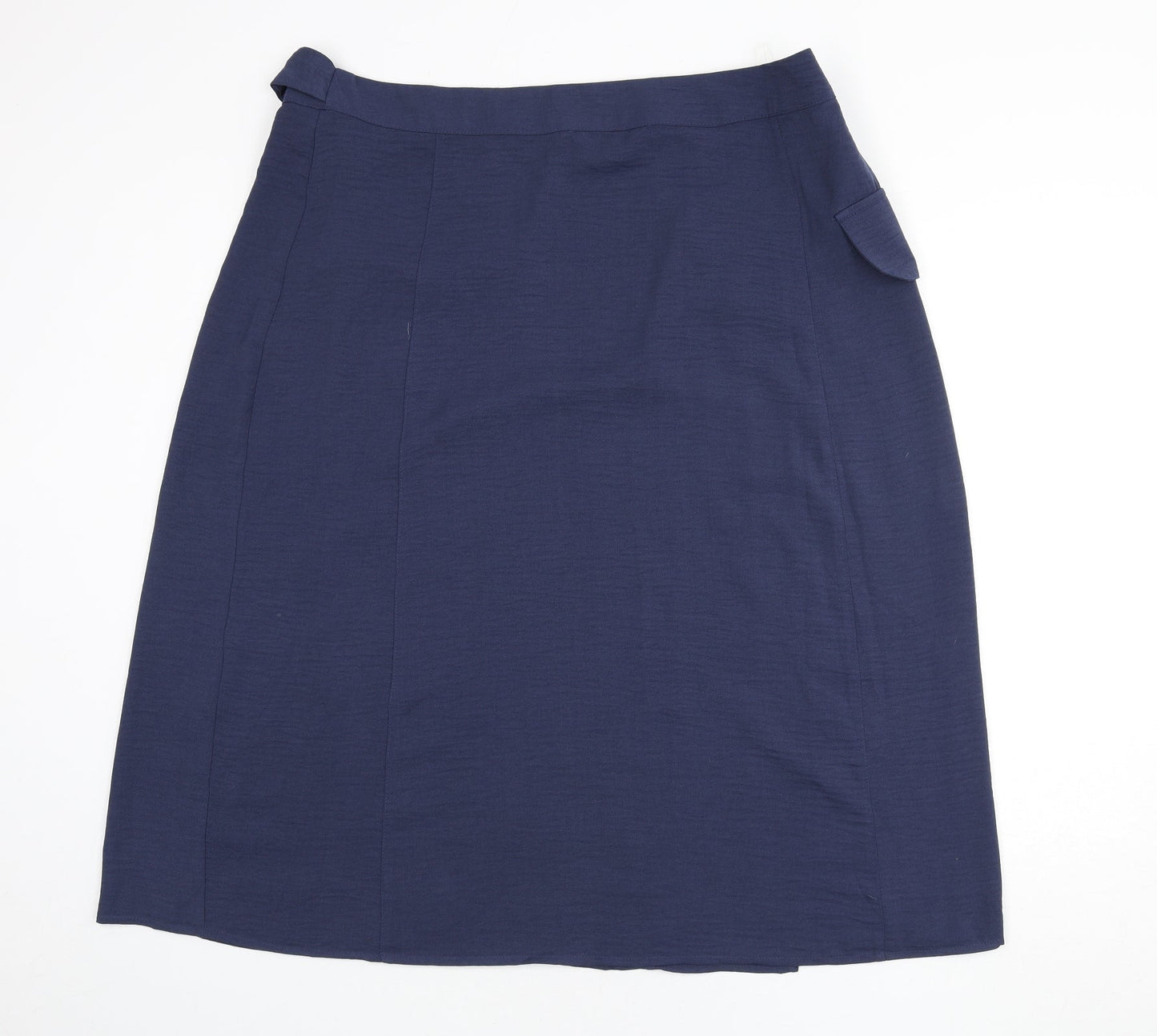 Capsule Womens Blue Polyester Wrap Skirt Size 22 Tie