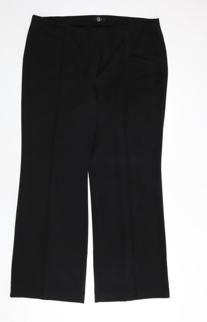 Alfani Womens Black Polyester Trousers Size 18 L30 in Regular - Pleat