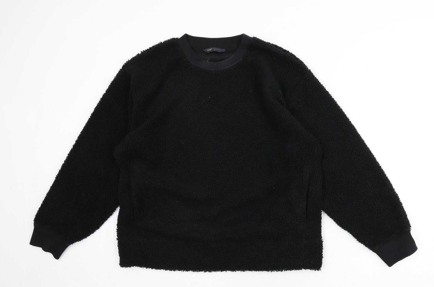 Womens UK Size L Marks and Spencer Black Pullover Sweatshirt
