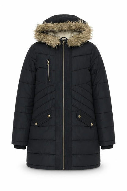 Womens UK Size 8 Dorothy Perkins Black Parka Coat