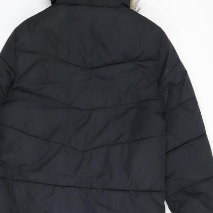Womens UK Size 8 Dorothy Perkins Black Parka Coat
