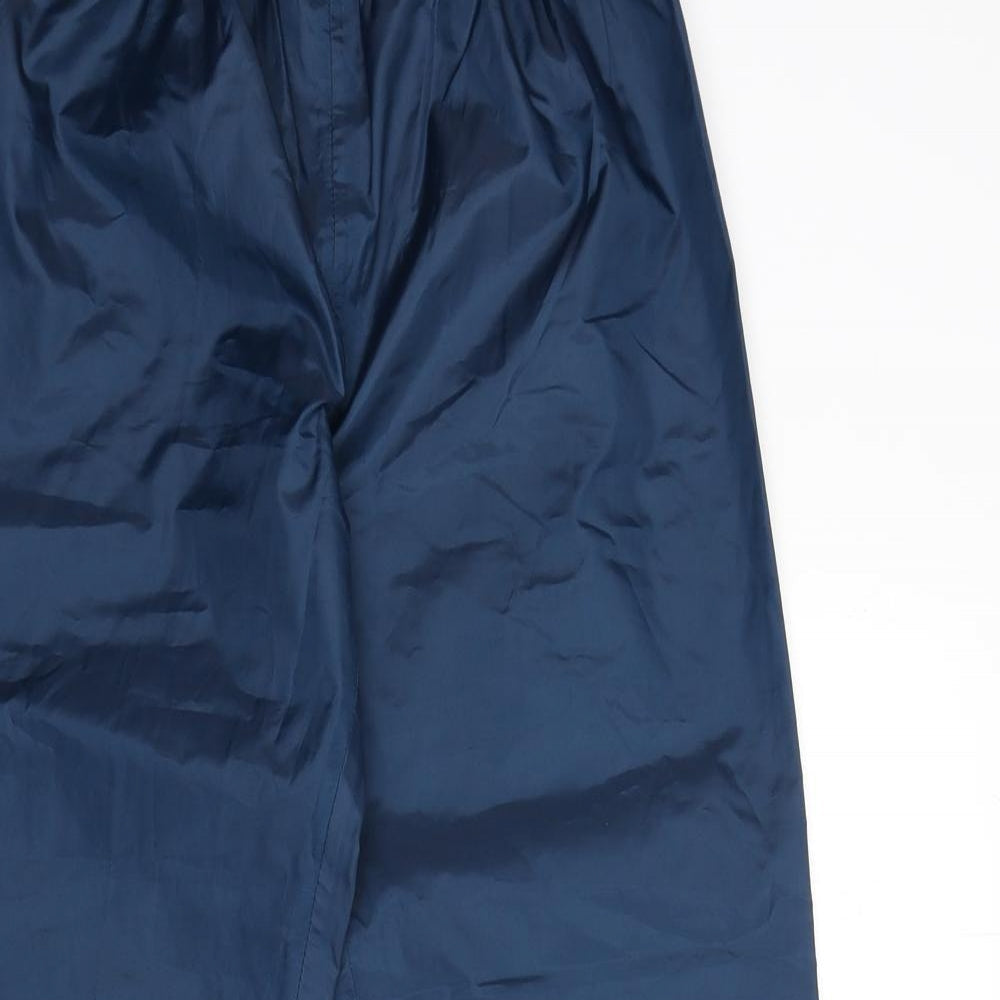 DECATHLON Boys Blue Polyester Windbreaker Trousers Size 12 Years L26 in Regular Pullover