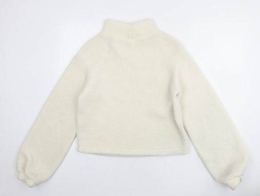H&M Womens Ivory Polyester Pullover Sweatshirt Size XS Pullover
