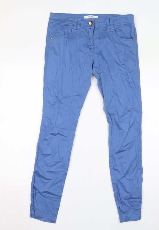 NEXT Womens Blue Cotton Jegging Jeans Size 10 L30 in Regular Zip