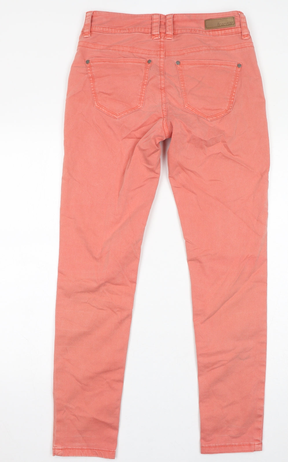 fransa Womens Pink Cotton Skinny Jeans Size 30 in L30 in Regular Zip