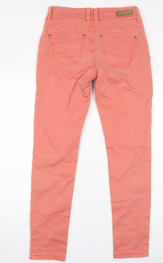 fransa Womens Pink Cotton Skinny Jeans Size 30 in L30 in Regular Zip