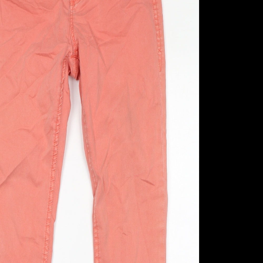 fransa Womens Pink Cotton Skinny Jeans Size 30 in L30 in Regular Zip