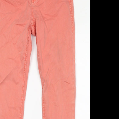 fransa Womens Pink Cotton Skinny Jeans Size 30 in L30 in Regular Zip