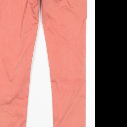 fransa Womens Pink Cotton Skinny Jeans Size 30 in L30 in Regular Zip