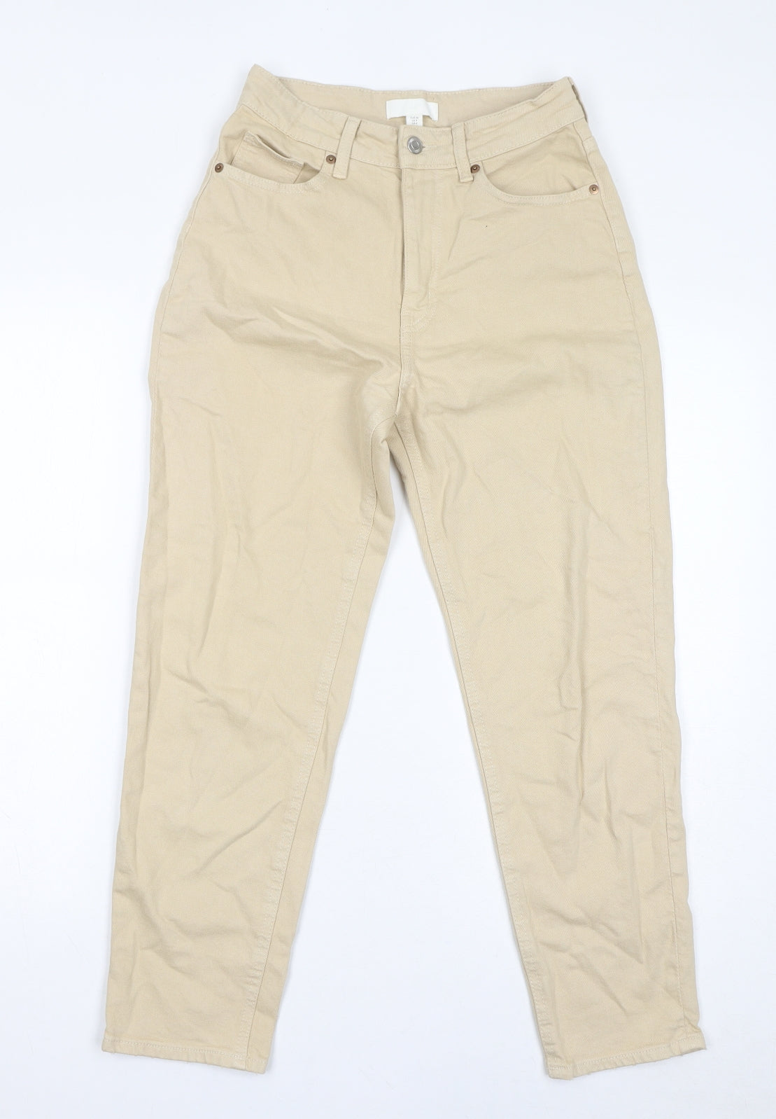 Womens UK Size 6 H&M Regular Fit Skinny Beige Jeans