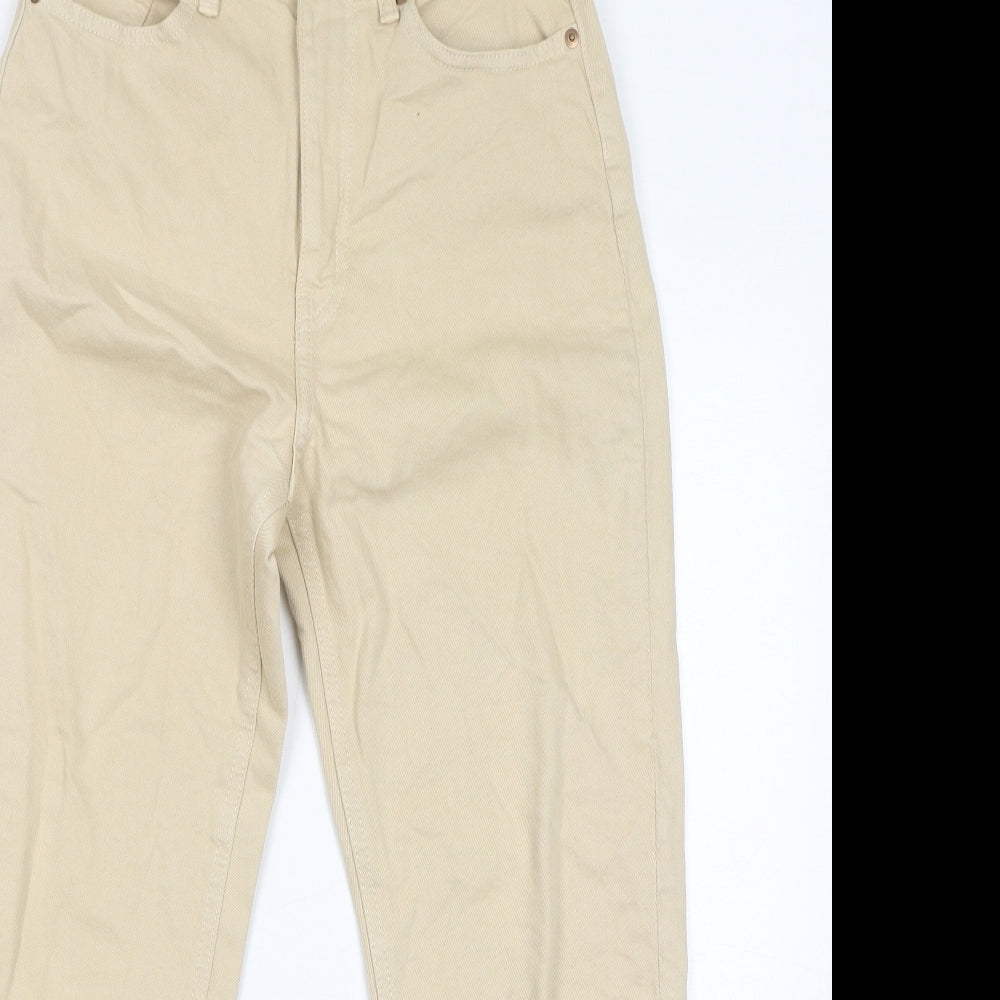 Womens UK Size 6 H&M Regular Fit Skinny Beige Jeans