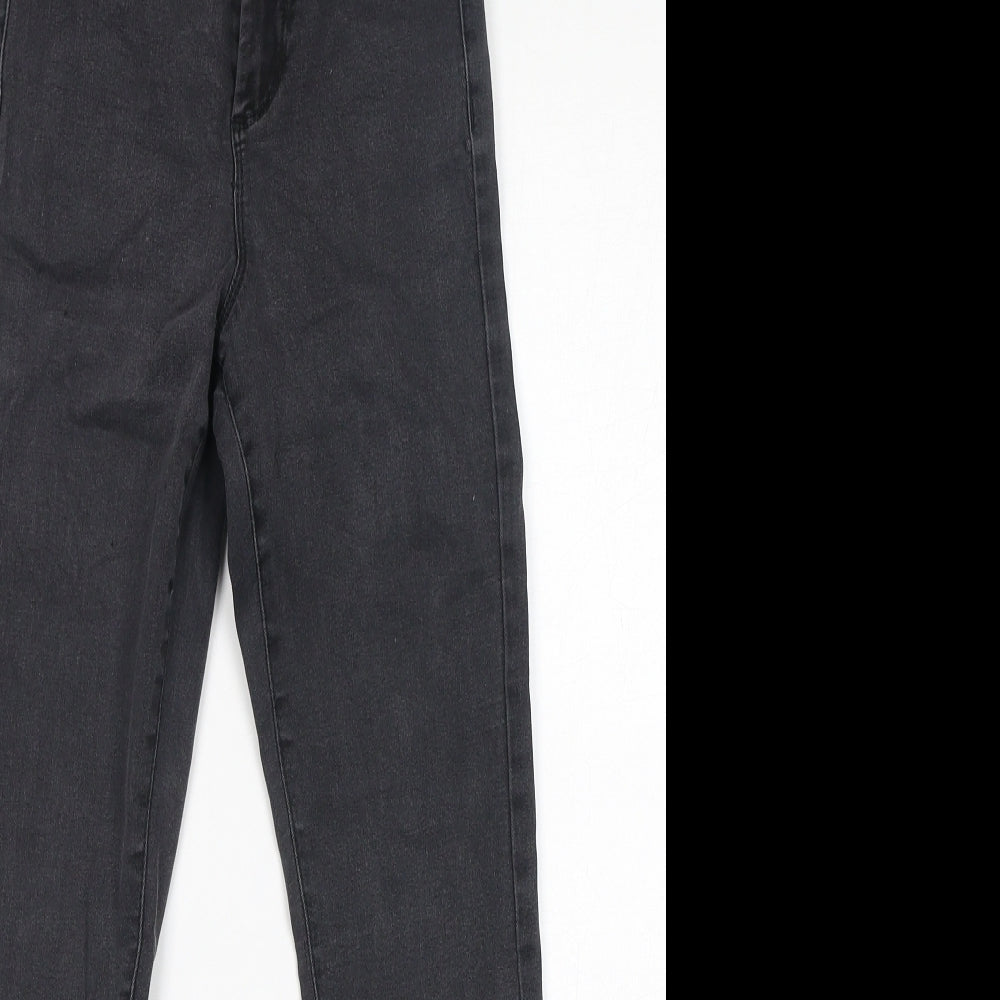 Denim & Co. Womens Grey Cotton Skinny Jeans Size 6 L25 in Regular Zip