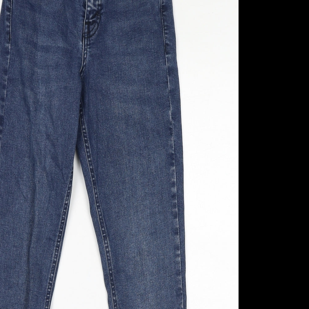 Topshop Womens Blue Cotton Skinny Jeans Size 25 in L30 in Regular Zip