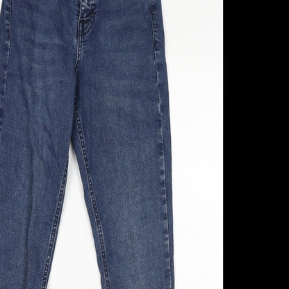 Topshop Womens Blue Cotton Skinny Jeans Size 25 in L30 in Regular Zip
