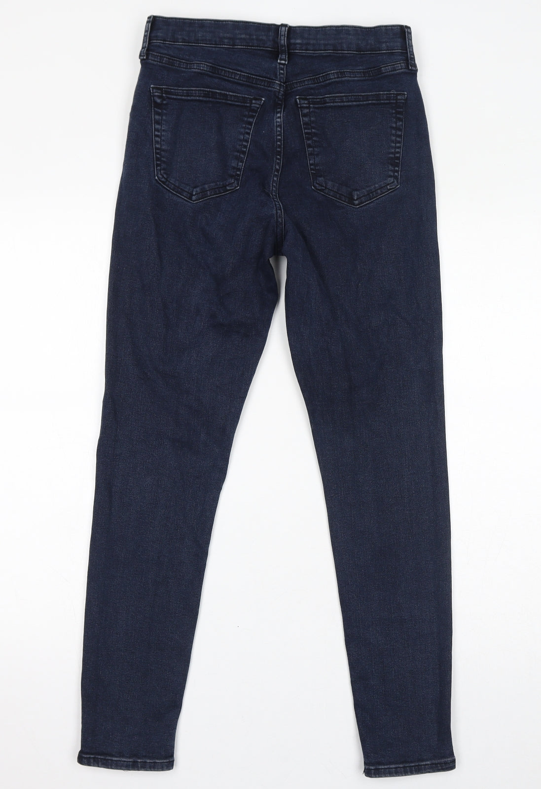 Topshop Womens Blue Polyester Straight Jeans Size 30 in L32 in Regular Zip