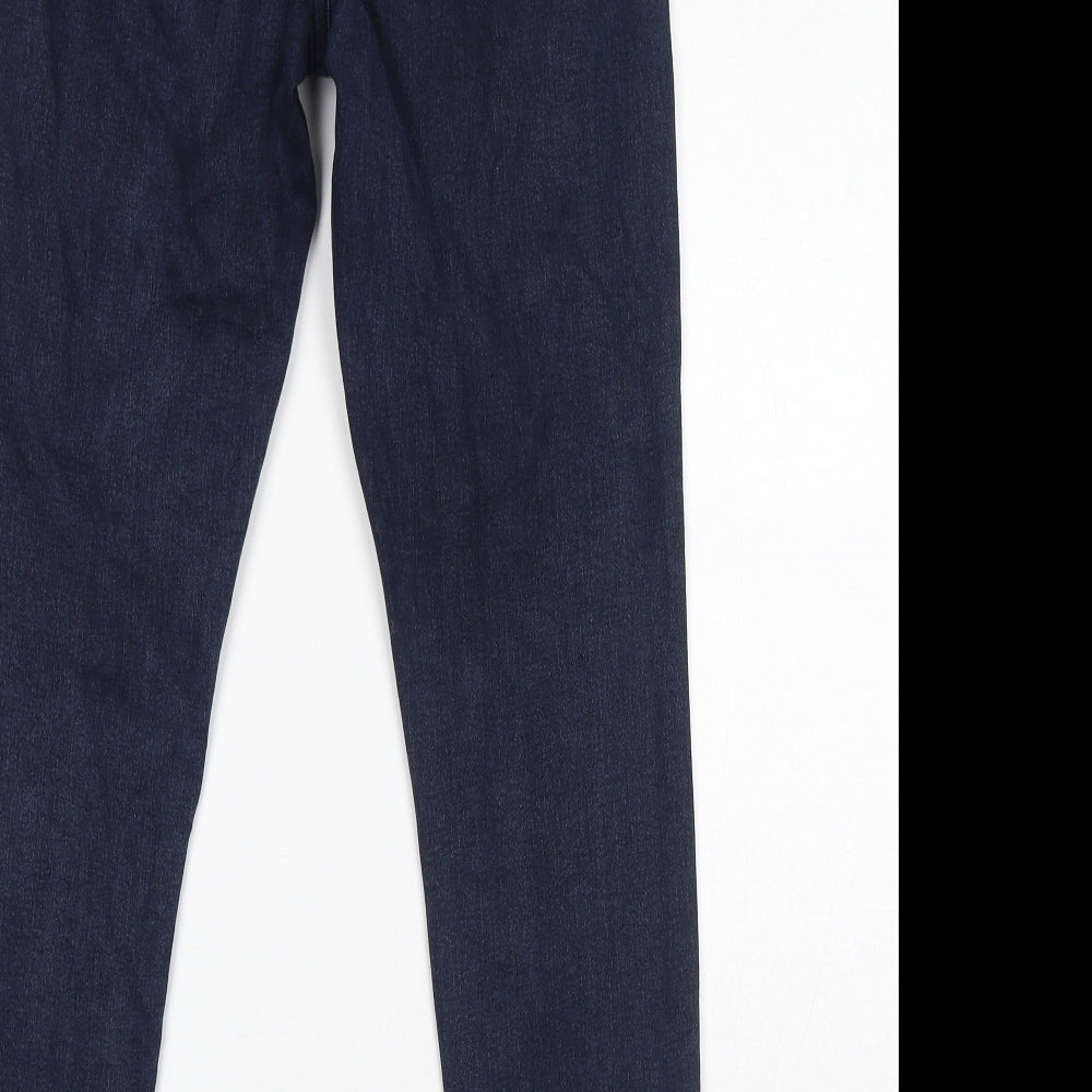 Topshop Womens Blue Polyester Straight Jeans Size 30 in L32 in Regular Zip