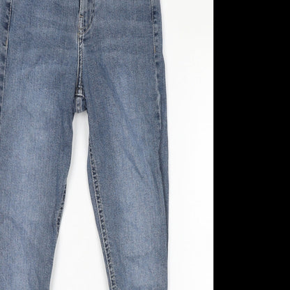 Topshop Womens Blue Cotton Skinny Jeans Size 25 in L30 in Regular Zip