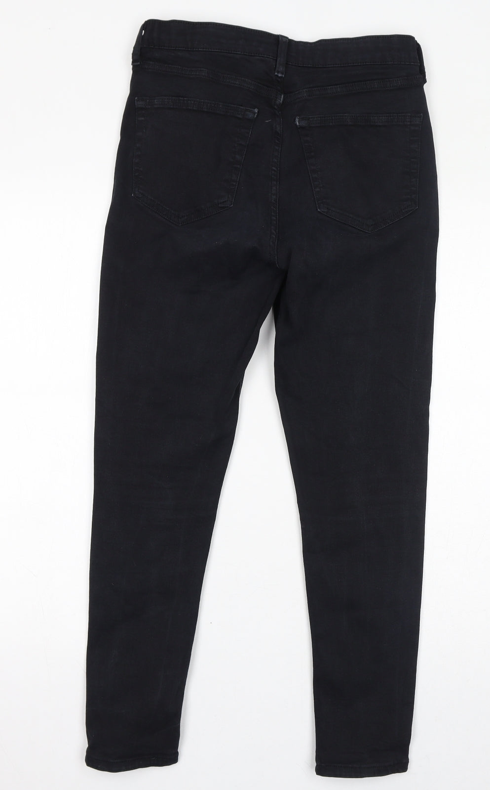 Topshop Womens Black Cotton Skinny Jeans Size 30 in L30 in Regular Zip