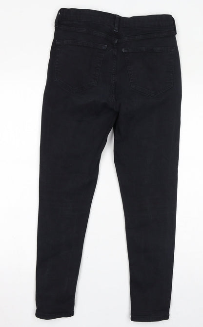 Topshop Womens Black Cotton Skinny Jeans Size 30 in L30 in Regular Zip