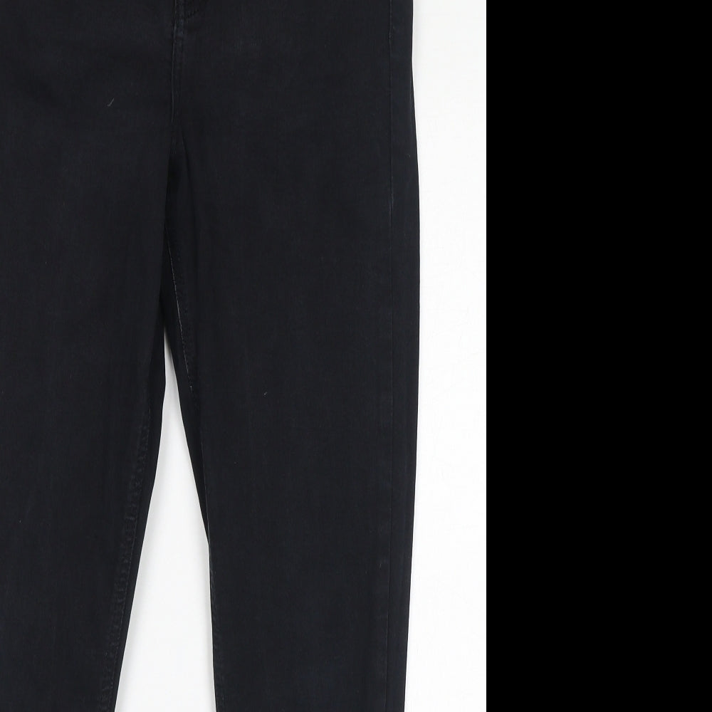 Topshop Womens Black Cotton Skinny Jeans Size 30 in L30 in Regular Zip