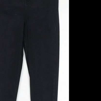 Topshop Womens Black Cotton Skinny Jeans Size 30 in L30 in Regular Zip