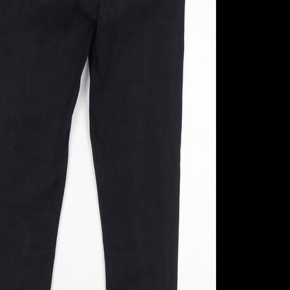 Topshop Womens Black Cotton Skinny Jeans Size 30 in L30 in Regular Zip