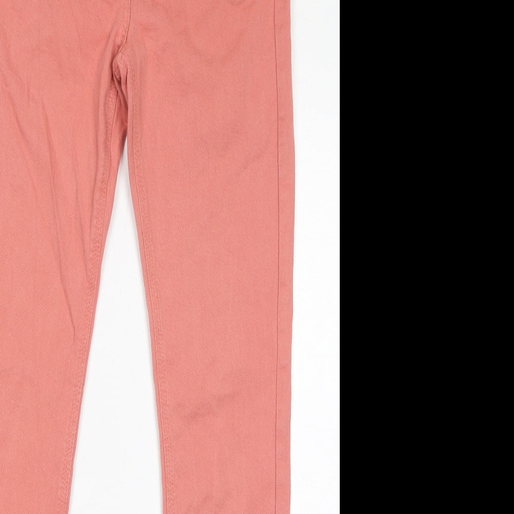 Heritage Womens Pink Cotton Skinny Jeans Size 10 L30 in Regular Zip