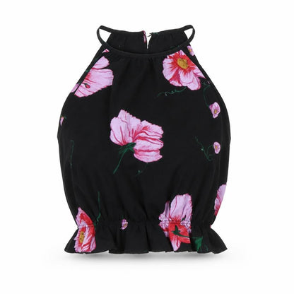 Womens UK Size XS Terranova Black Cropped Tank
