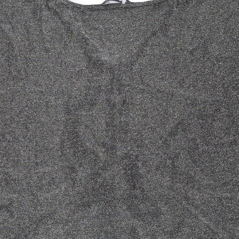 Womens UK Size L Marks and Spencer Silver Basic T-Shirt