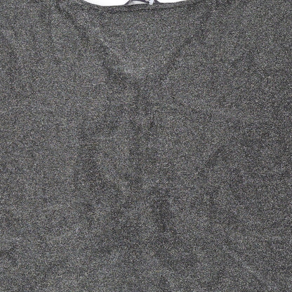 Womens UK Size L Marks and Spencer Silver Basic T-Shirt