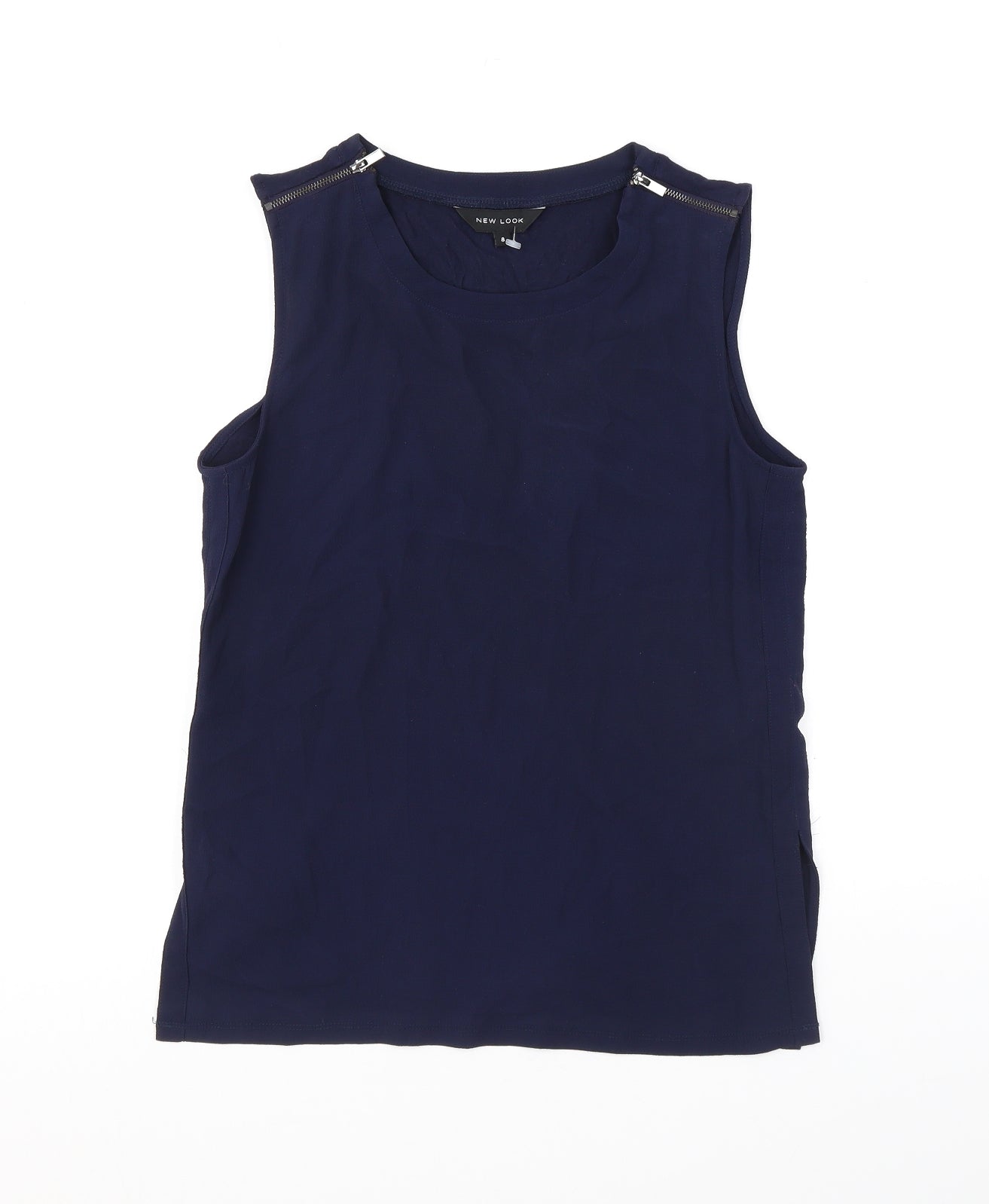 Womens UK Size 8 New Look Blue Basic Tank