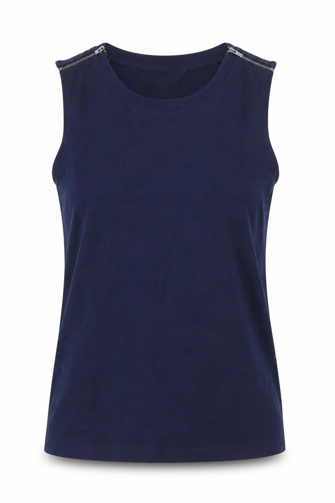 Womens UK Size 8 New Look Blue Basic Tank