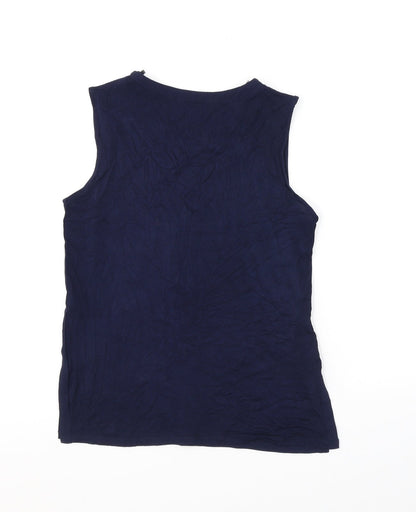 Womens UK Size 8 New Look Blue Basic Tank
