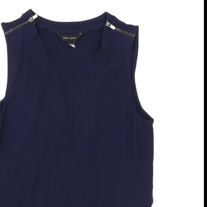 Womens UK Size 8 New Look Blue Basic Tank