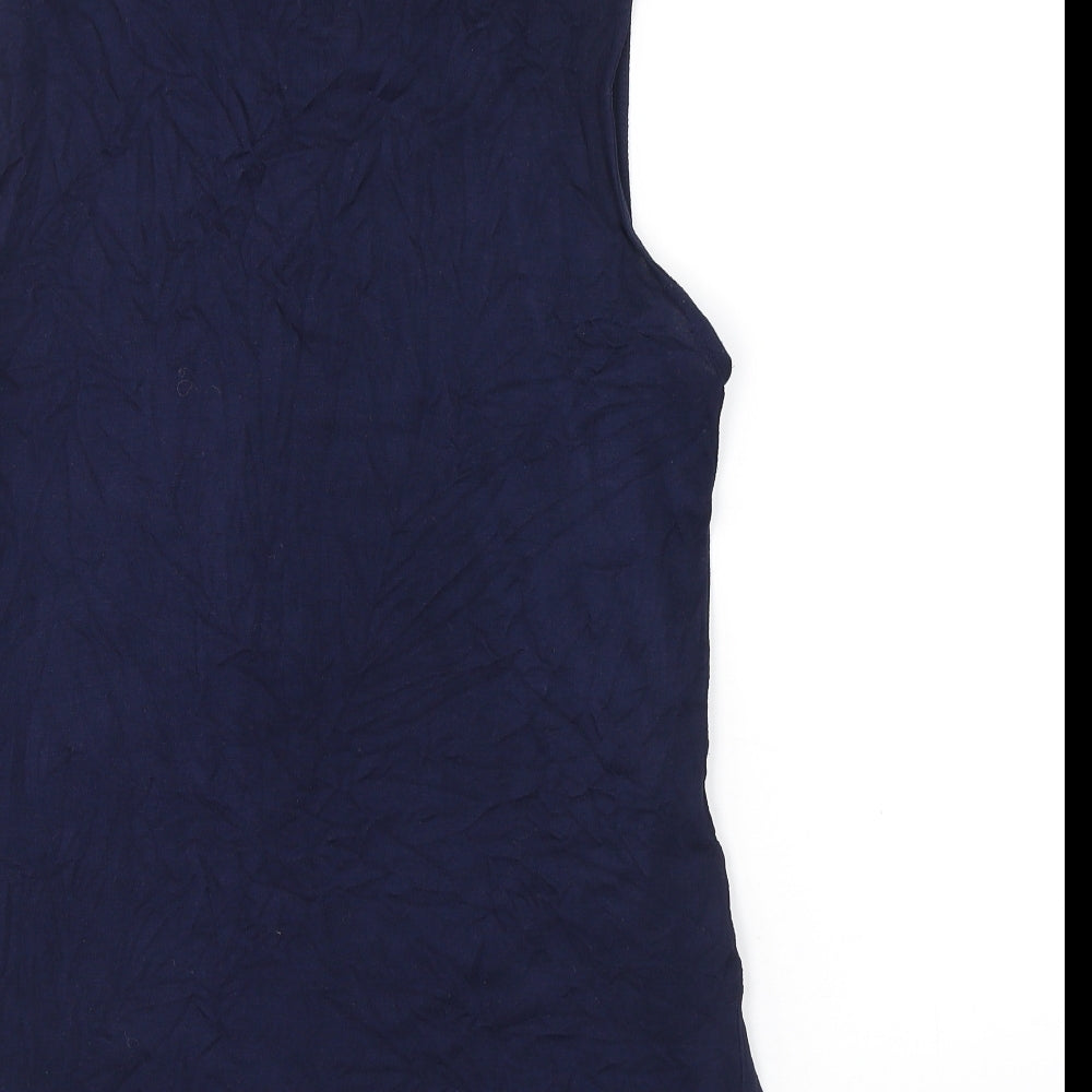 Womens UK Size 8 New Look Blue Basic Tank