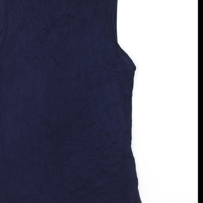 Womens UK Size 8 New Look Blue Basic Tank